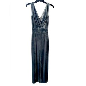 Harper Wren Velvet jumpsuit. Gray/Blue. Women’s XS